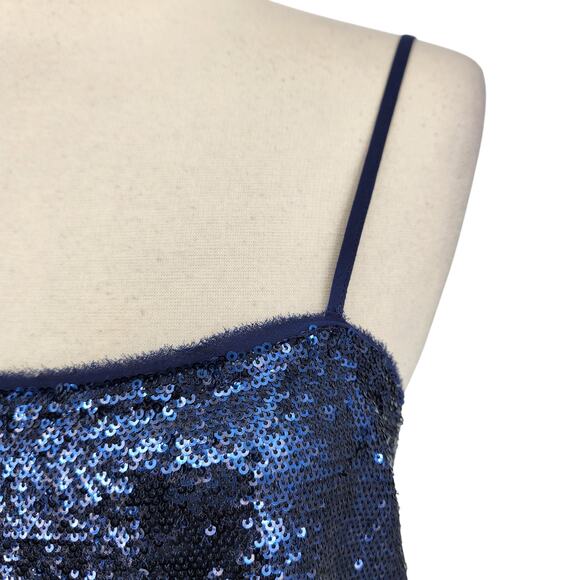 Free People Intimately Time To Shine Sequined Slip Dress Blue Size Medium - Picture 6 of 11